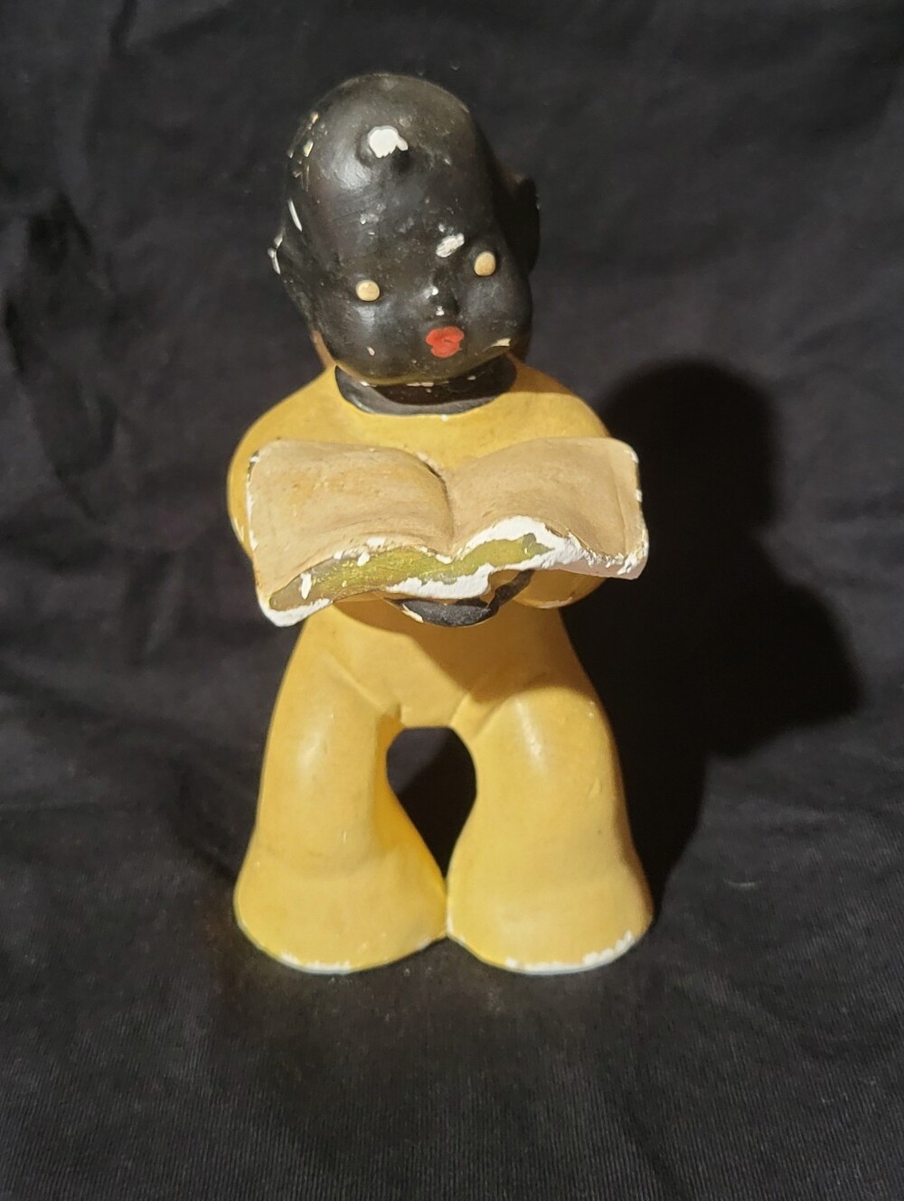 Rare c1900's Chalkware Choir/Angel/Kewpie Doll Black Americana
